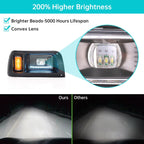 10L0L Deluxe Golf Cart Light Kit for Club Car DS 12V - 60V, Full Headlight Taillight Kit with RGB Daytime Running Lamp Low High Beam Turn Signal Horn Brake Pad Hazard Blinker - Speed of Light Hobbies