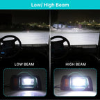 10L0L Deluxe Golf Cart Light Kit for Club Car DS 12V - 60V, Full Headlight Taillight Kit with RGB Daytime Running Lamp Low High Beam Turn Signal Horn Brake Pad Hazard Blinker - Speed of Light Hobbies