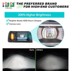 10L0L Deluxe Golf Cart Light Kit for Club Car DS 12V - 60V, Full Headlight Taillight Kit with RGB Daytime Running Lamp Low High Beam Turn Signal Horn Brake Pad Hazard Blinker - Speed of Light Hobbies