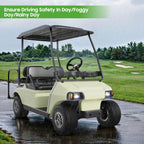 10L0L Deluxe Golf Cart Light Kit for Club Car DS 12V - 60V, Full Headlight Taillight Kit with RGB Daytime Running Lamp Low High Beam Turn Signal Horn Brake Pad Hazard Blinker - Speed of Light Hobbies