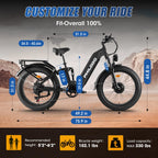 PHILODO Falcon 60V 32AH Off-Road Electric Bike 45MPH - 5000W Peak Dual Motor Hunting Ebike, Fat Tire Full Suspension Dirt Bike for Adults, Long Range Snow/Sand Electric Bicycle