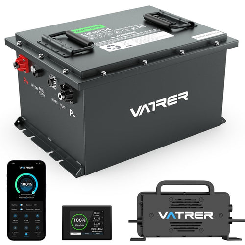 72V (70.4V) 105Ah Lithium Golf Cart Battery, Built - in 200A BMS, with Touch Monitor & APP, 2C Discharge, Max 14.08kW Power Output, 4000+ Cycles LiFePO4 Battery, Perfect for Golf Carts - Speed of Light Hobbies