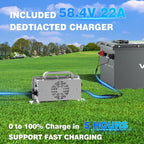 72V (70.4V) 105Ah Lithium Golf Cart Battery, Built - in 200A BMS, with Touch Monitor & APP, 2C Discharge, Max 14.08kW Power Output, 4000+ Cycles LiFePO4 Battery, Perfect for Golf Carts - Speed of Light Hobbies