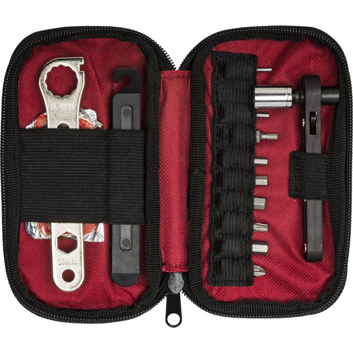 Compact Bike Tool Kit with Dual - Sided Ratchet, 25 - Piece Set with Patch Kit, Tire Levers & Carry Pouch - Speed of Light Hobbies