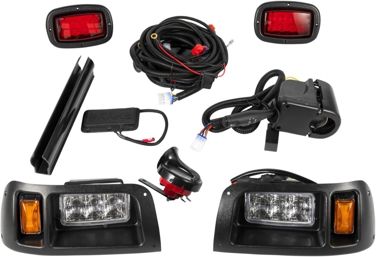 Dr.Acces Club Car DS LED Light with Deluxe harness and Upgrade Headlight Power Kits | with Turn Signals, Hazard Flasher, Horn and Brake for Club Car DS Gas & Electric Golf carts (1993 & up) - Speed of Light Hobbies