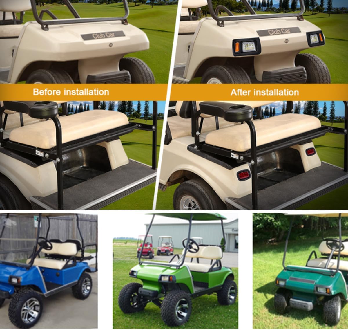 Dr.Acces Club Car DS LED Light with Deluxe harness and Upgrade Headlight Power Kits | with Turn Signals, Hazard Flasher, Horn and Brake for Club Car DS Gas & Electric Golf carts (1993 & up) - Speed of Light Hobbies