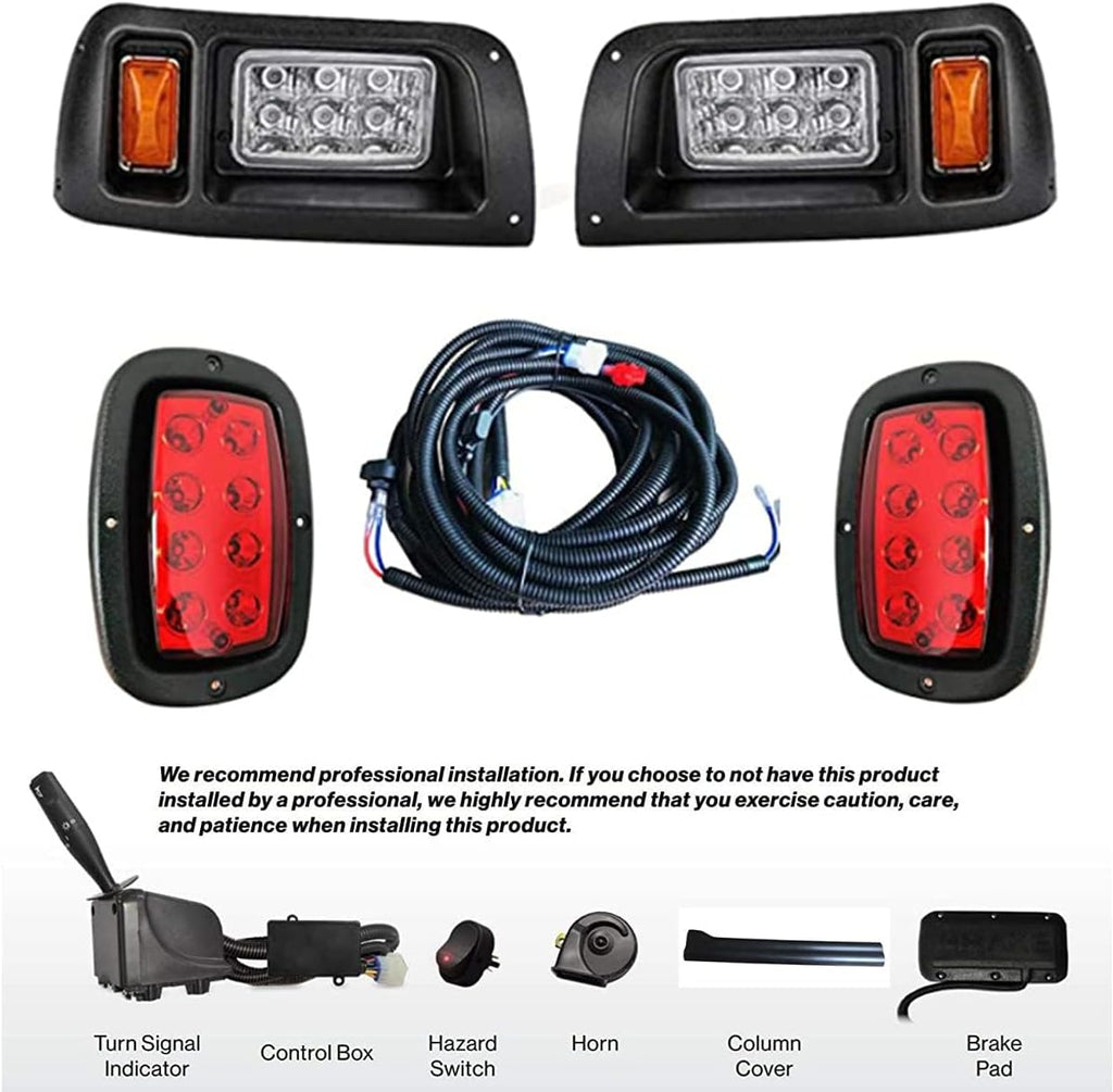 Dr.Acces Club Car DS LED Light with Deluxe harness and Upgrade Headlight Power Kits | with Turn Signals, Hazard Flasher, Horn and Brake for Club Car DS Gas & Electric Golf carts (1993 & up) - Speed of Light Hobbies