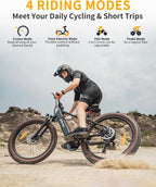 Luckeep C26 Electric Bike for Adult 1500W Peak, 28 MPH15AH 72 Miles, 26Fat Tire Electric Mountain Bike with Hydraulic Suspension - Speed of Light Hobbies