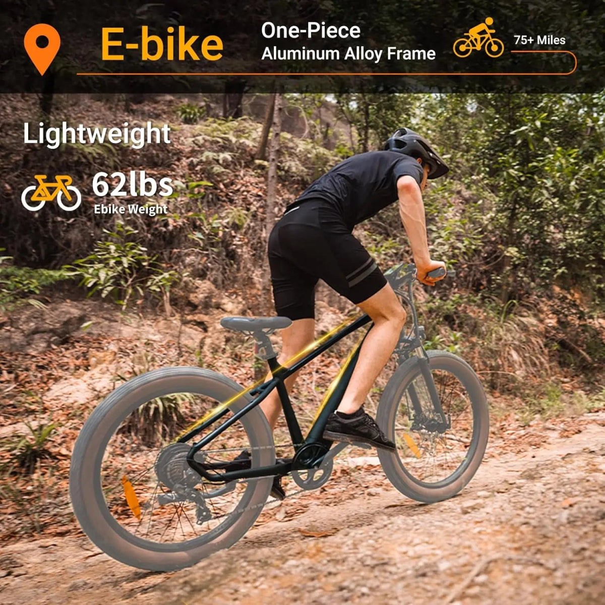 Luckeep C26 Electric Bike for Adult 1500W Peak, 28 MPH15AH 72 Miles, 26Fat Tire Electric Mountain Bike with Hydraulic Suspension - Speed of Light Hobbies