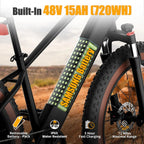 Luckeep C26 Electric Bike for Adult 1500W Peak, 28 MPH15AH 72 Miles, 26Fat Tire Electric Mountain Bike with Hydraulic Suspension - Speed of Light Hobbies