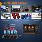 Nilight 3 Gang Rocker Switch Panel Blue Backlit with PD Type C and USB Charger Voltmeter Waterproof 12V 24V DC Rocker Switch with Night Glow Stickers for Car Trucks Boats RVs,2 Years Warranty,Blue/Box - Speed of Light Hobbies