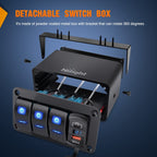 Nilight 3 Gang Rocker Switch Panel Blue Backlit with PD Type C and USB Charger Voltmeter Waterproof 12V 24V DC Rocker Switch with Night Glow Stickers for Car Trucks Boats RVs,2 Years Warranty,Blue/Box - Speed of Light Hobbies