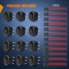 Nilight 5PCS Waterproof Round Rocker Switch w/Wiring Harness Switches Holder 12V 24V Blue LED Lighted On Off Toggle Shell SPST 3Pin for Switch Panel Car RV Trucks Marine Boats - Speed of Light Hobbies
