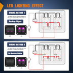 Nilight 90106B 2 Gang Rocker Switch Panel 5 Pin On Off Pre - Wired Rocker Switch Aluminum Panel Waterproof Switche Panel for 12V/24V Automotive Cars Marine Boats ATVs Trailers,2 Years Warranty , Blue - Speed of Light Hobbies