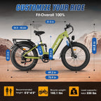 PHILODO Falcon | Peak 5000W/2500W Electric - Bike for Adults | Single/Dual - Motor - Ebike 45MPH - Hunting - Ebike, 60V 32AH Long Range Dirtbike, 26"/24" Fat - Tire - Electric - Bicycle, Full Suspension for Off - Road Snow Sand - Speed of Light Hobbies