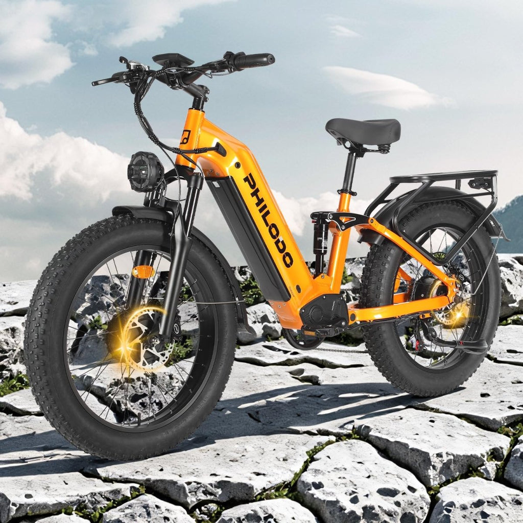 PHILODO Falcon | Peak 5000W/2500W Electric - Bike for Adults | Single/Dual - Motor - Ebike 45MPH - Hunting - Ebike, 60V 32AH Long Range Dirtbike, 26"/24" Fat - Tire - Electric - Bicycle, Full Suspension for Off - Road Snow Sand - Speed of Light Hobbies