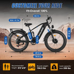PHILODO Falcon | Peak 5000W/2500W Electric - Bike for Adults | Single/Dual - Motor - Ebike 45MPH - Hunting - Ebike, 60V 32AH Long Range Dirtbike, 26"/24" Fat - Tire - Electric - Bicycle, Full Suspension for Off - Road Snow Sand - Speed of Light Hobbies