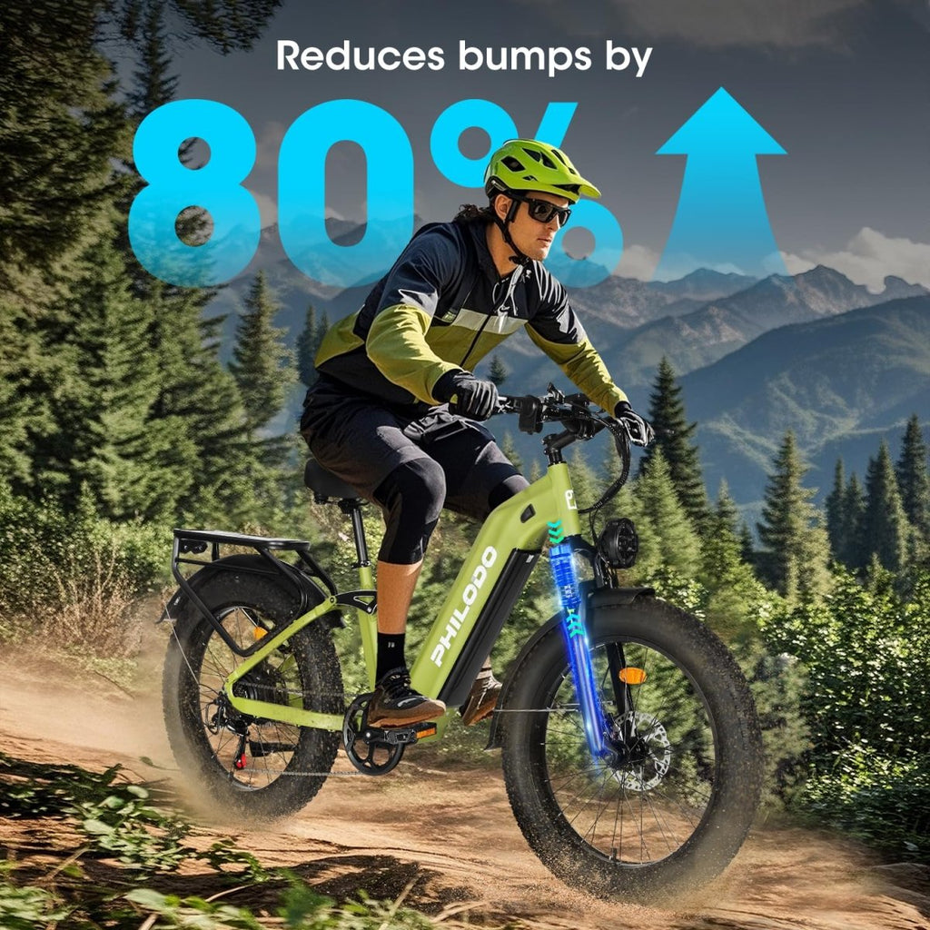 PHILODO Falcon | Peak 5000W/2500W Electric - Bike for Adults | Single/Dual - Motor - Ebike 45MPH - Hunting - Ebike, 60V 32AH Long Range Dirtbike, 26"/24" Fat - Tire - Electric - Bicycle, Full Suspension for Off - Road Snow Sand - Speed of Light Hobbies