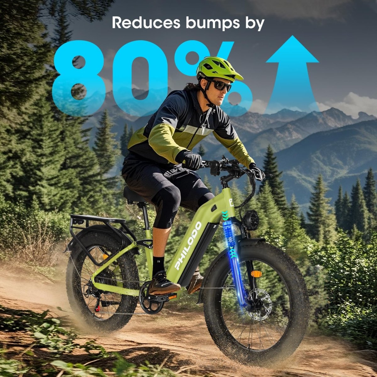 PHILODO Falcon | Peak 5000W/2500W Electric - Bike for Adults | Single/Dual - Motor - Ebike 45MPH - Hunting - Ebike, 60V 32AH Long Range Dirtbike, 26"/24" Fat - Tire - Electric - Bicycle, Full Suspension for Off - Road Snow Sand - Speed of Light Hobbies