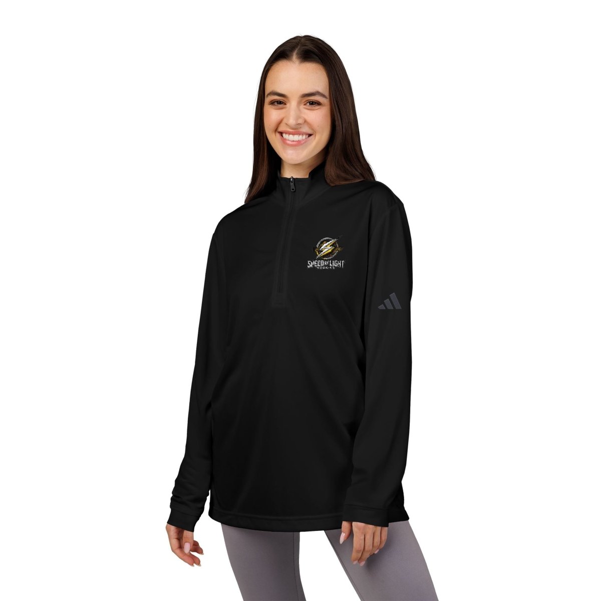 Quarter - Zip Pullover - Branded Adidas for Fall and Spring Evening Rides - Speed of Light Hobbies
