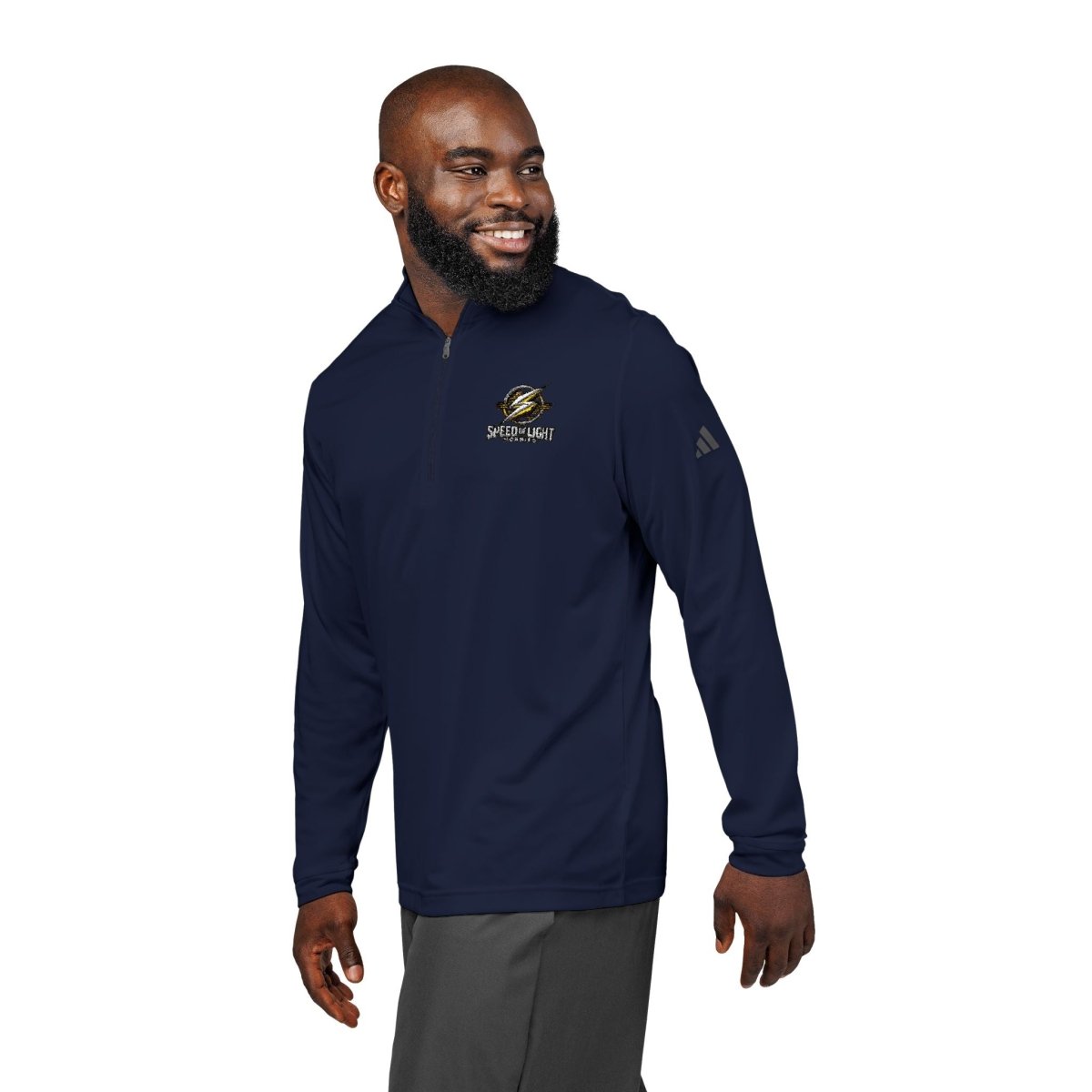 Quarter - Zip Pullover - Branded Adidas for Fall and Spring Evening Rides - Speed of Light Hobbies