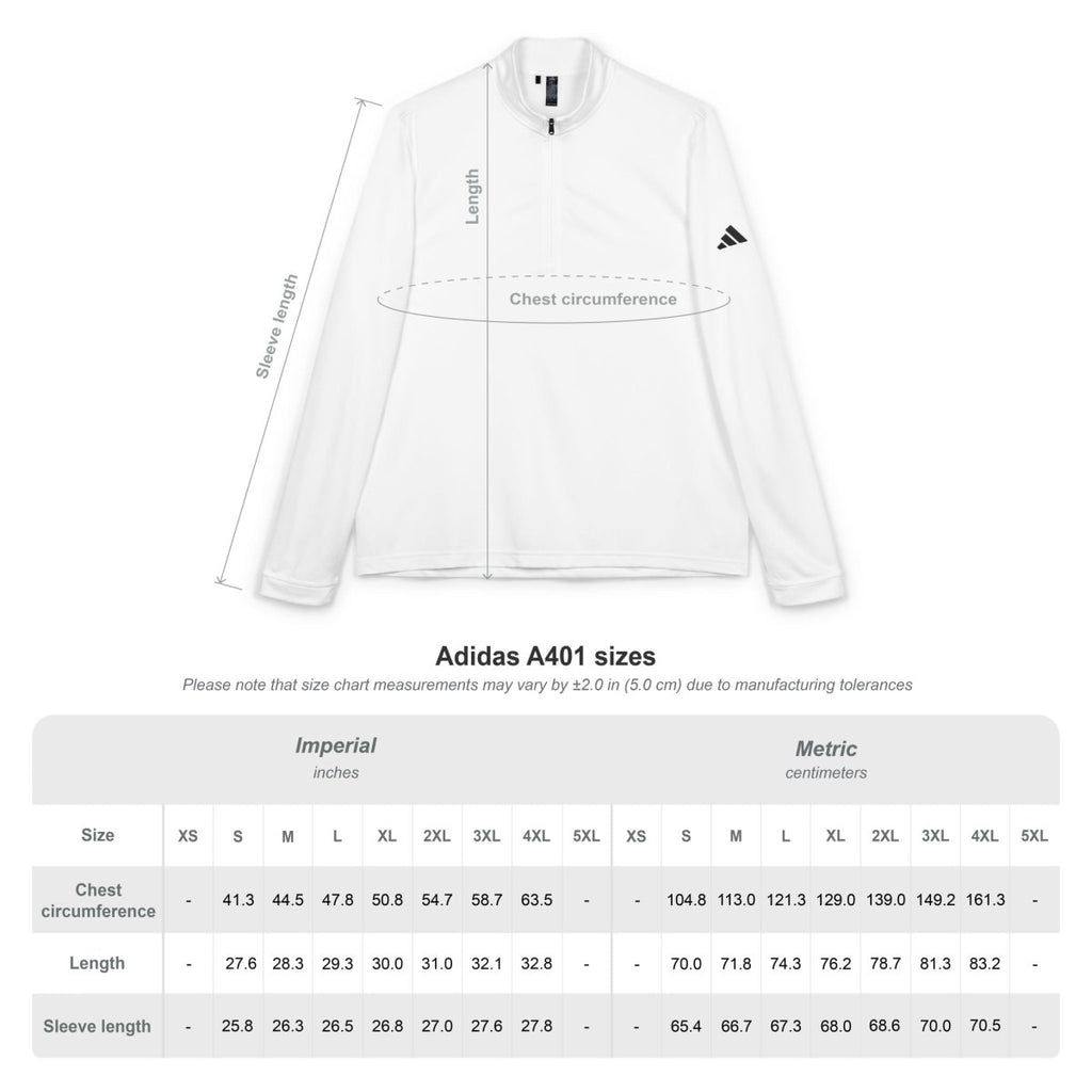 Quarter - Zip Pullover - Branded Adidas for Fall and Spring Evening Rides - Speed of Light Hobbies