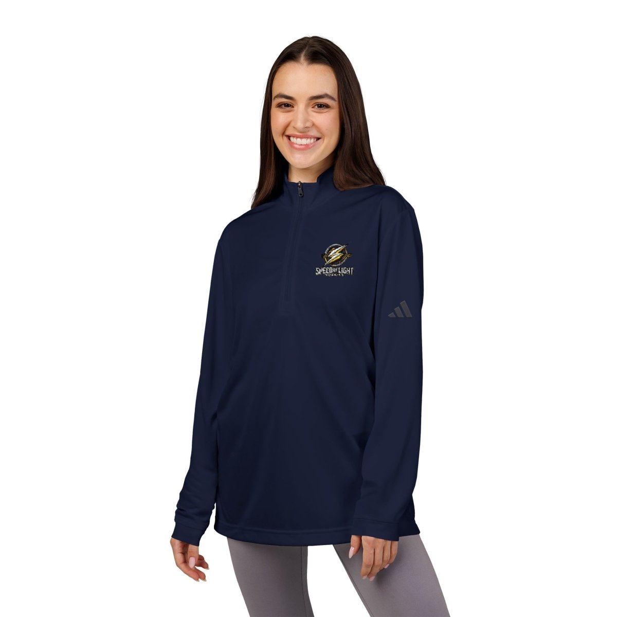 Quarter - Zip Pullover - Branded Adidas for Fall and Spring Evening Rides - Speed of Light Hobbies
