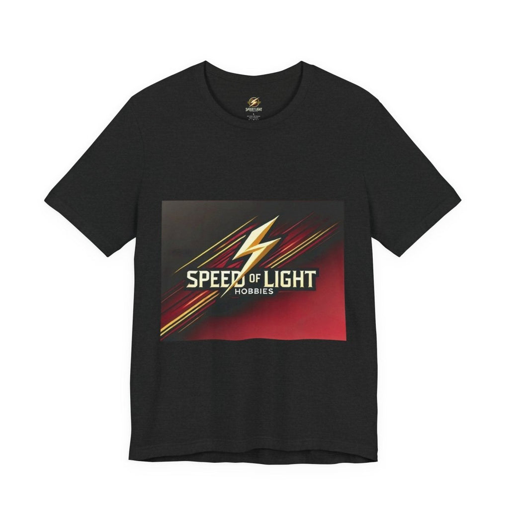 Speed of Light Hobbies Tee, Unisex Graphic T-Shirt, Cool Casual Wear, Gift for Hobbyists, Fun Everyday Style - Speed of Light Hobbies