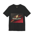Speed of Light Hobbies Tee, Unisex Graphic T-Shirt, Cool Casual Wear, Gift for Hobbyists, Fun Everyday Style - Speed of Light Hobbies