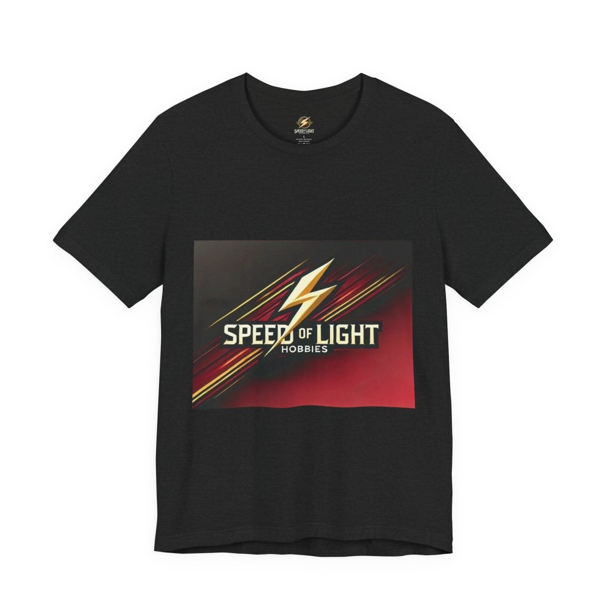 Speed of Light Hobbies Tee, Unisex Graphic T-Shirt, Cool Casual Wear, Gift for Hobbyists, Fun Everyday Style - Speed of Light Hobbies