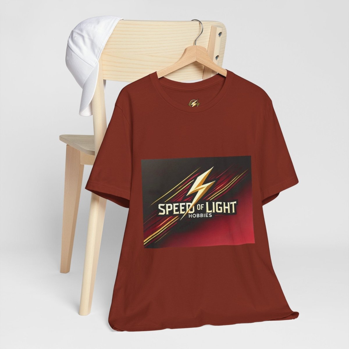 Speed of Light Hobbies Tee, Unisex Graphic T-Shirt, Cool Casual Wear, Gift for Hobbyists, Fun Everyday Style - Speed of Light Hobbies