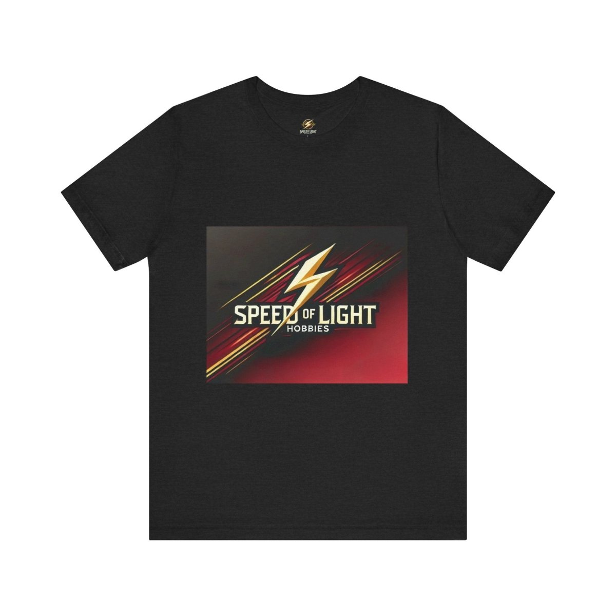Speed of Light Hobbies Tee, Unisex Graphic T-Shirt, Cool Casual Wear, Gift for Hobbyists, Fun Everyday Style - Speed of Light Hobbies