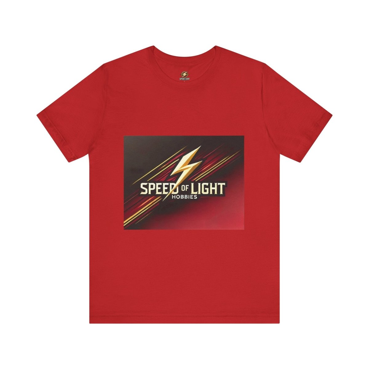 Speed of Light Hobbies Tee, Unisex Graphic T-Shirt, Cool Casual Wear, Gift for Hobbyists, Fun Everyday Style - Speed of Light Hobbies