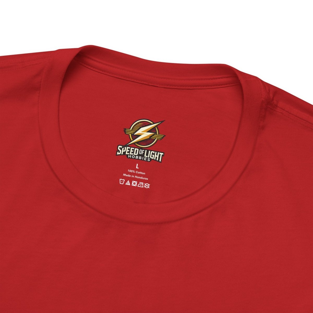 Speed of Light Hobbies Tee, Unisex Graphic T-Shirt, Cool Casual Wear, Gift for Hobbyists, Fun Everyday Style - Speed of Light Hobbies