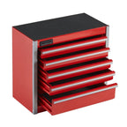 Tool Box 8.6 - inch Portable Metal Tool Box with 5 Drawers Tool Organizer Red - Speed of Light Hobbies