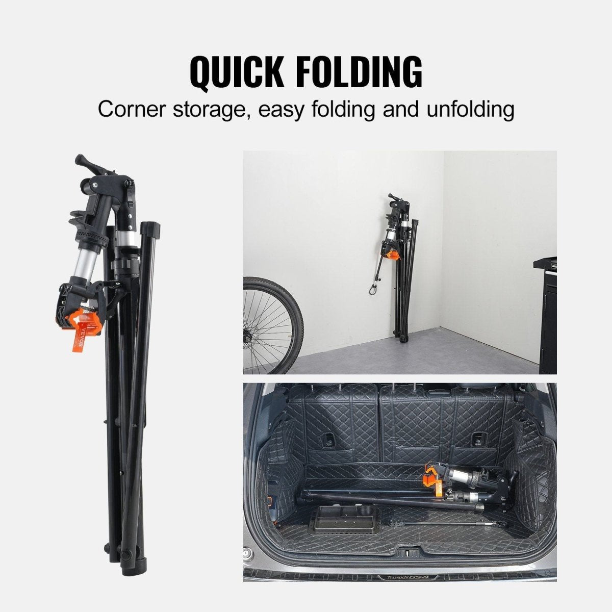 Versatile Bicycle Repair Stand - Telescopic Arm, Foldable Design for Home and Shop Use - Speed of Light Hobbies