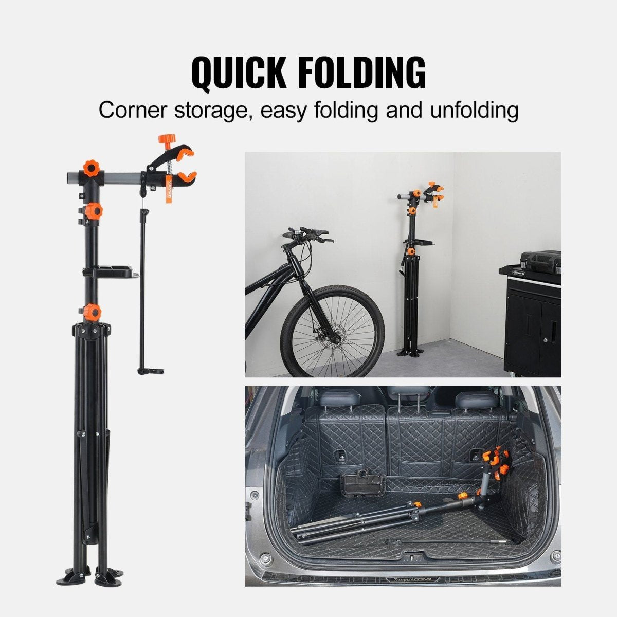 VEVOR Bike Repair Stand, 80 lbs Heavy - duty Steel Bicycle Repair Stand, Adjustable Height Bike Maintenance Workstand with Magnetic Tool Tray Telescopic Arm, Foldable Bike Work Stand for Home, Shops - Speed of Light Hobbies