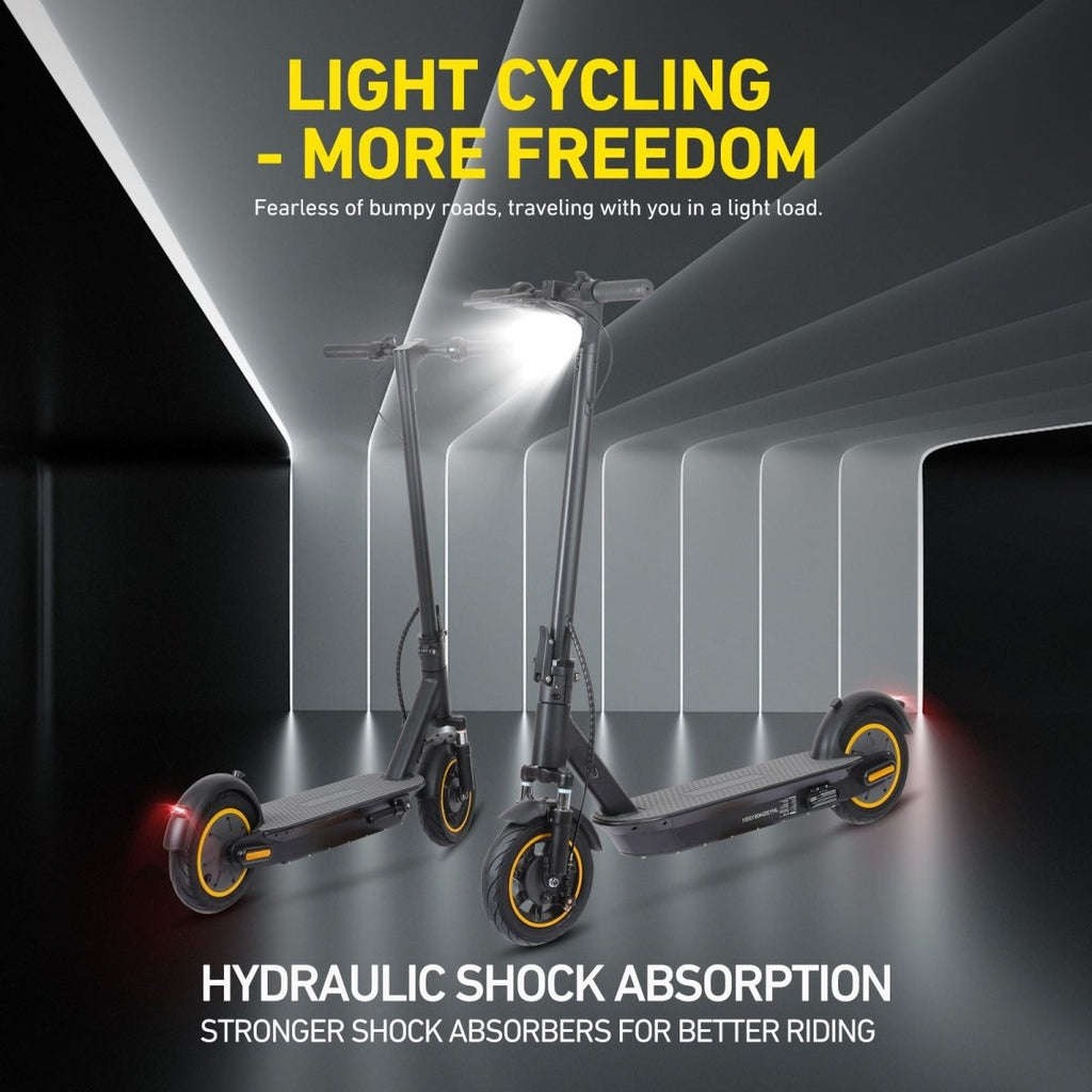 WHOSU 500W Electric Scooter for Adults & Teens - 22 MPH, 25 Mile Range, 10" Solid Tires, Foldable E - Scooter w/Cruise Control, Dual Brakes & APP - Speed of Light Hobbies