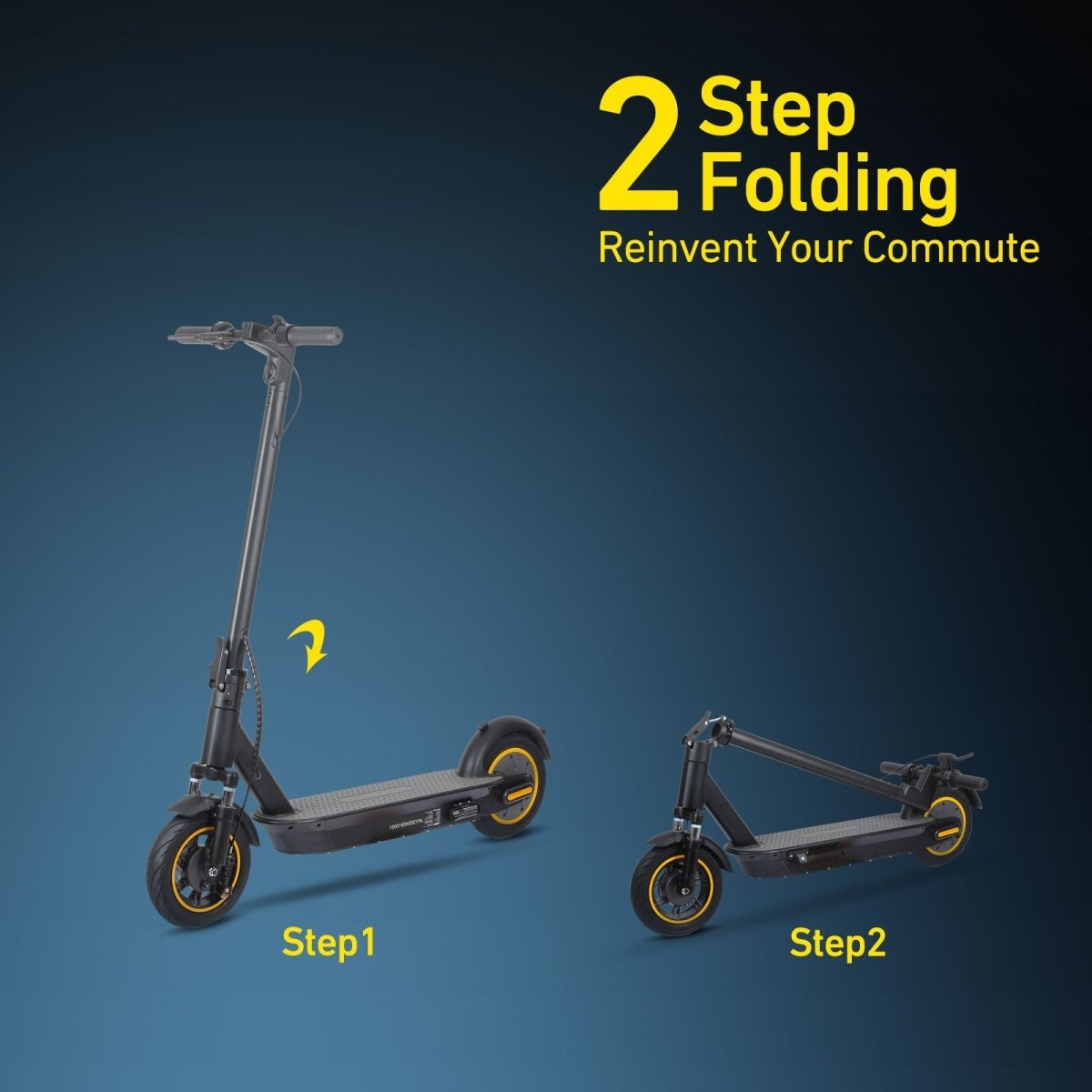 WHOSU 500W Electric Scooter for Adults & Teens - 22 MPH, 25 Mile Range, 10" Solid Tires, Foldable E - Scooter w/Cruise Control, Dual Brakes & APP - Speed of Light Hobbies