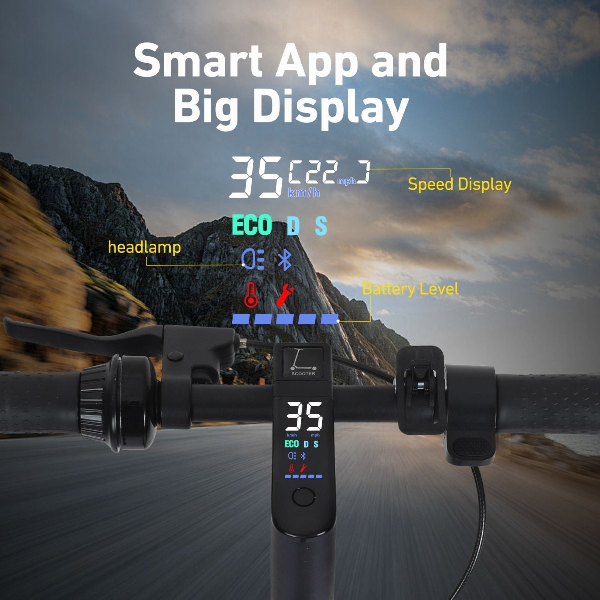 WHOSU 500W Electric Scooter for Adults & Teens - 22 MPH, 25 Mile Range, 10" Solid Tires, Foldable E - Scooter w/Cruise Control, Dual Brakes & APP - Speed of Light Hobbies