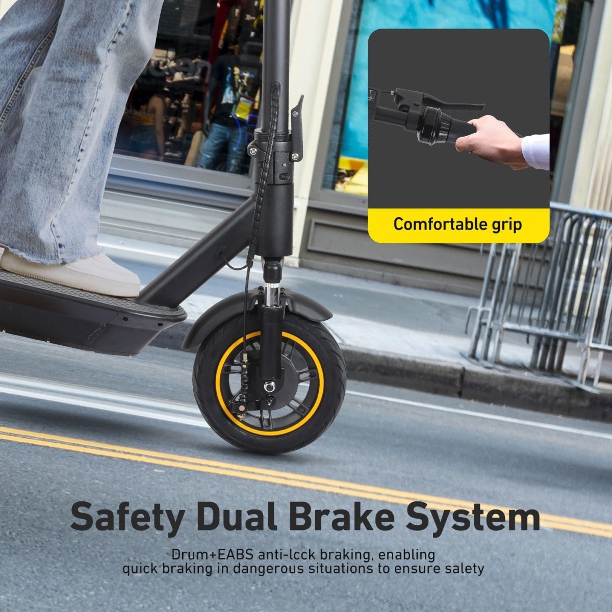 WHOSU 500W Electric Scooter for Adults & Teens - 22 MPH, 25 Mile Range, 10" Solid Tires, Foldable E - Scooter w/Cruise Control, Dual Brakes & APP - Speed of Light Hobbies